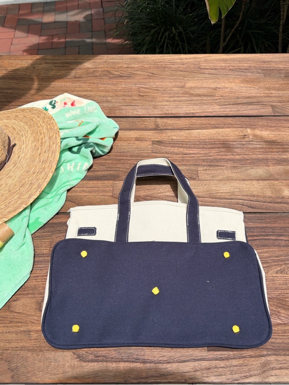 Boatkin Canvas Boat Tote – Navy Trim - Picture 5 of 6